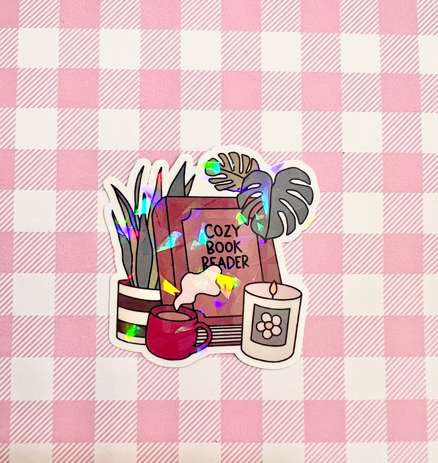 Cozy reader sticker