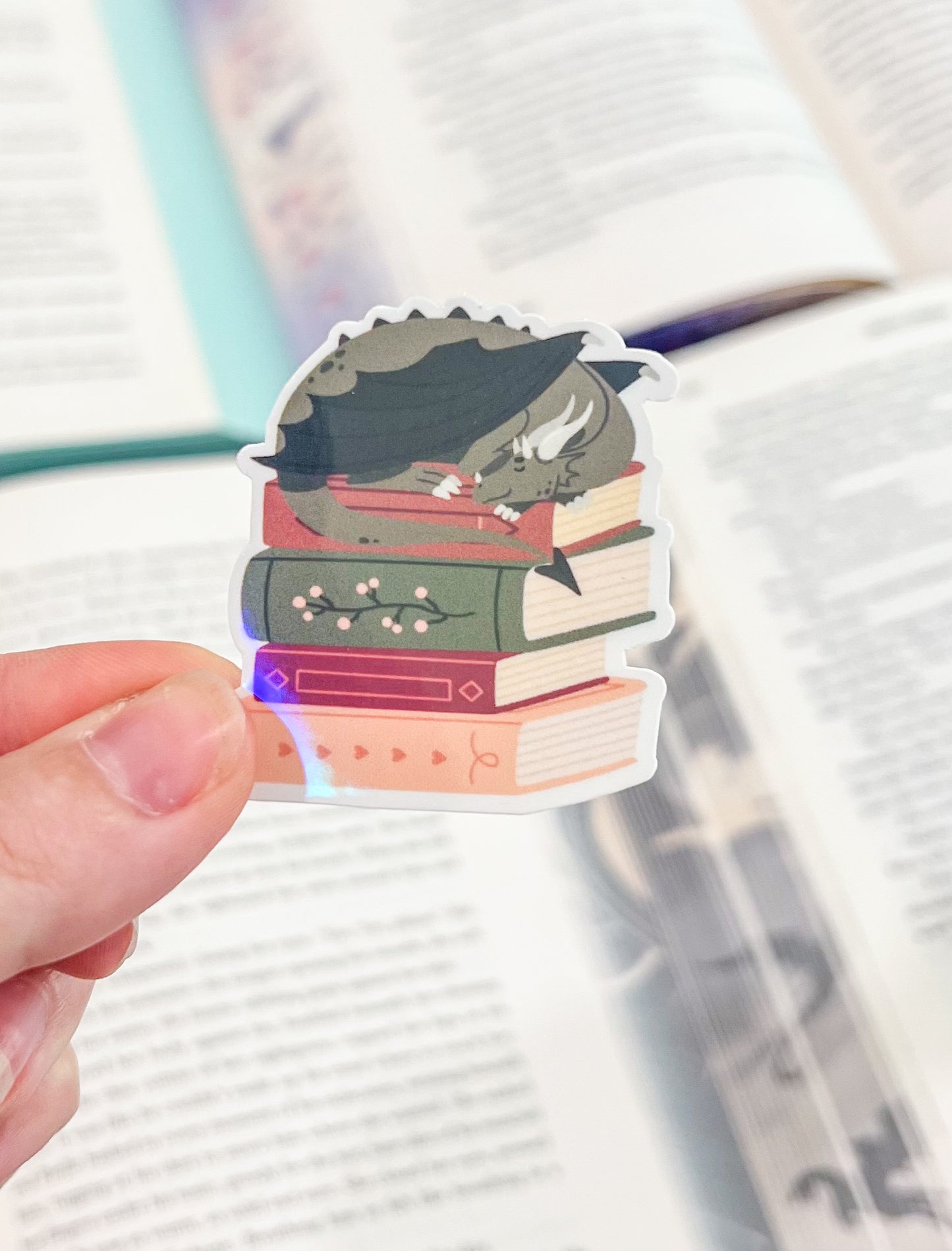 Book dragon sticker