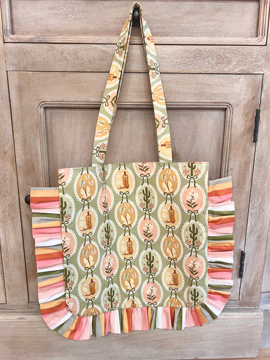 Coquette Western Ruffle tote