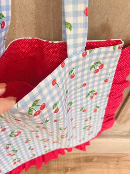 Cherry Ruffle tote