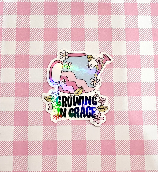 Growing In Grace Sticker