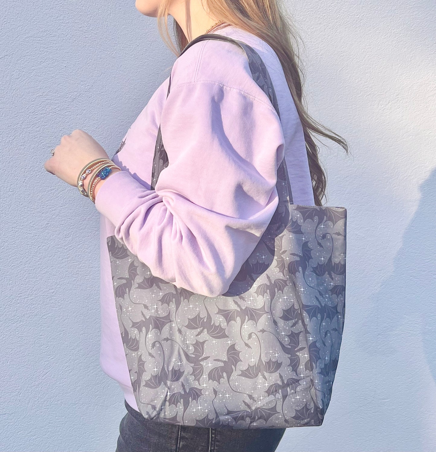 Neutral Patchwork Box Tote