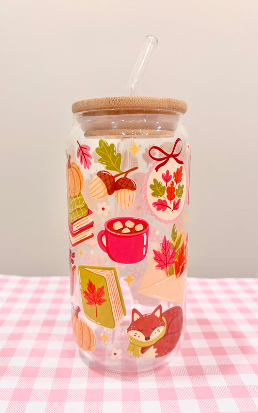 Cozy Coquette Glass Cup
