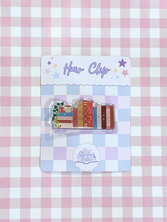 Bookshelf Hair Clip