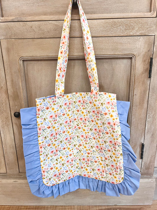 Flower Ruffle tote