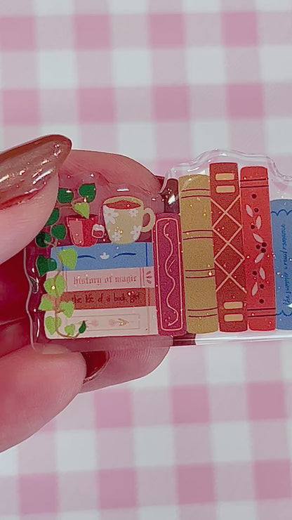 Bookshelf Hair Clip