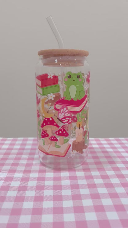 Bookish Cottage Glass Cup